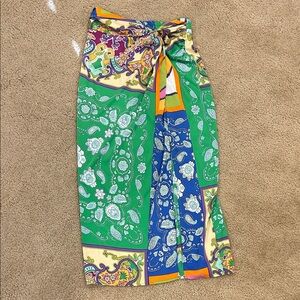 Bailey 44 Multicolor Paisley Pencil Skirt/Sarong